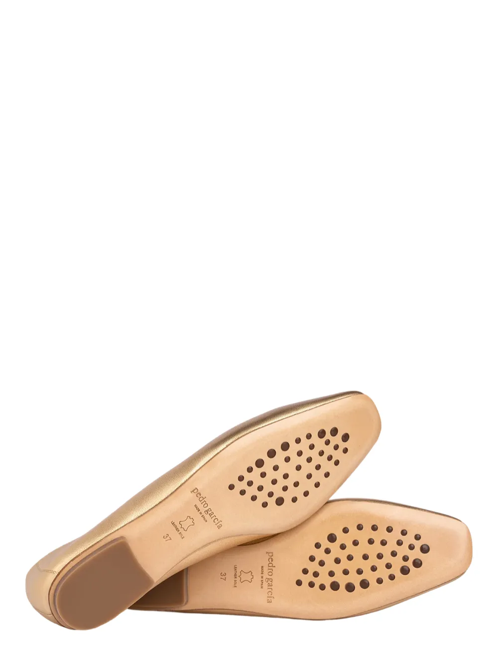 Pedro Garcia Tila Ballet Flat in Gold Nappa Lamé