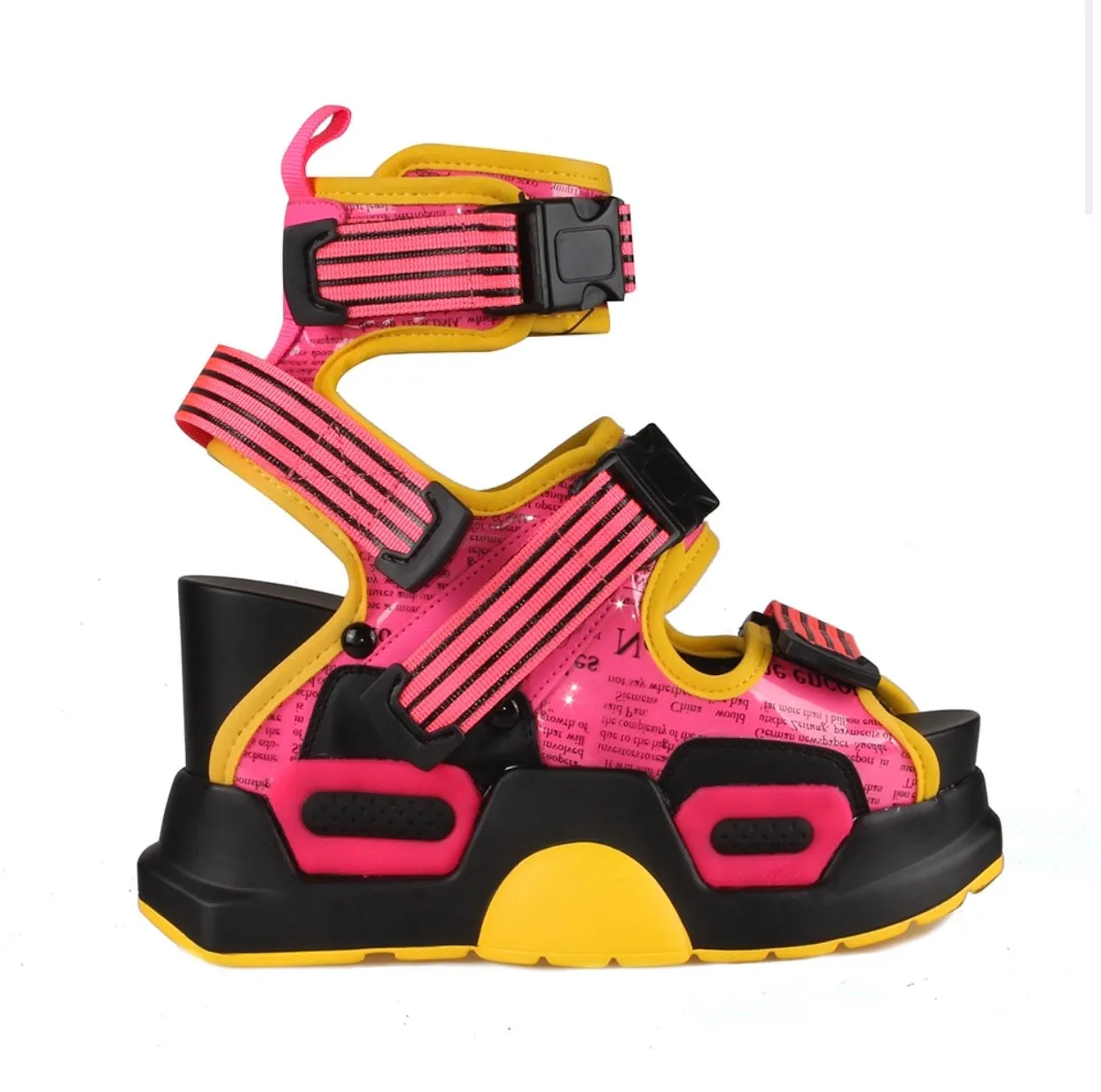 Pink Lemonade Chunky Platform Sandals