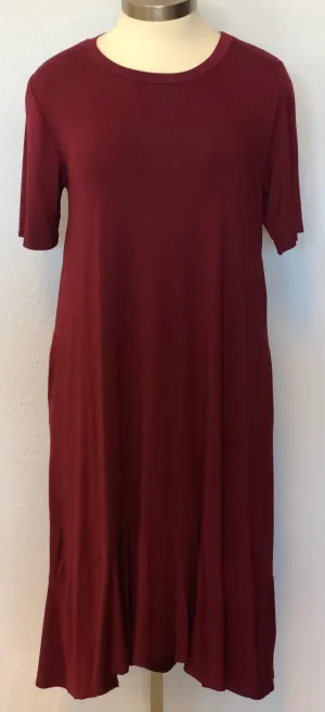 PLUS SOLID JERSEY DRESS