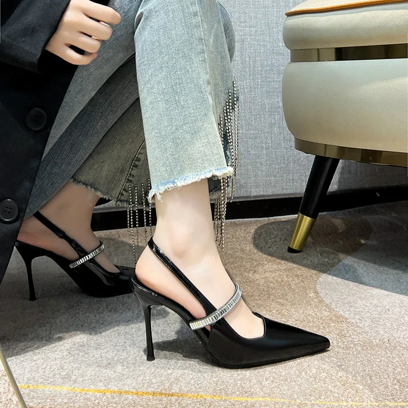 Point Toe Stiletto Slingback Pumps