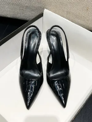 Point Toe Stiletto Slingback Pumps