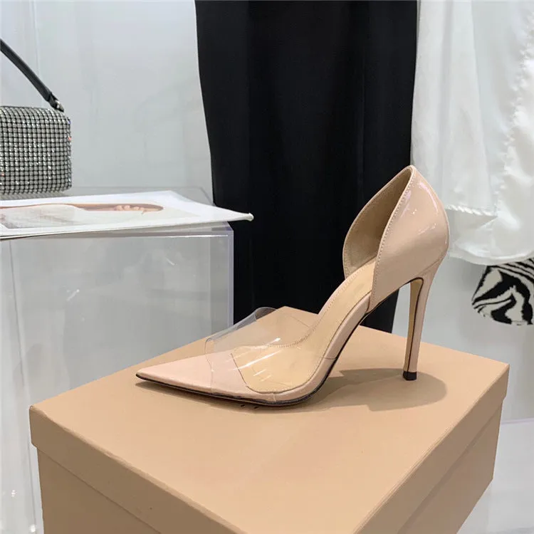 Pointed Peep Toe Sexy Fashion Stiletto Heel High Heels