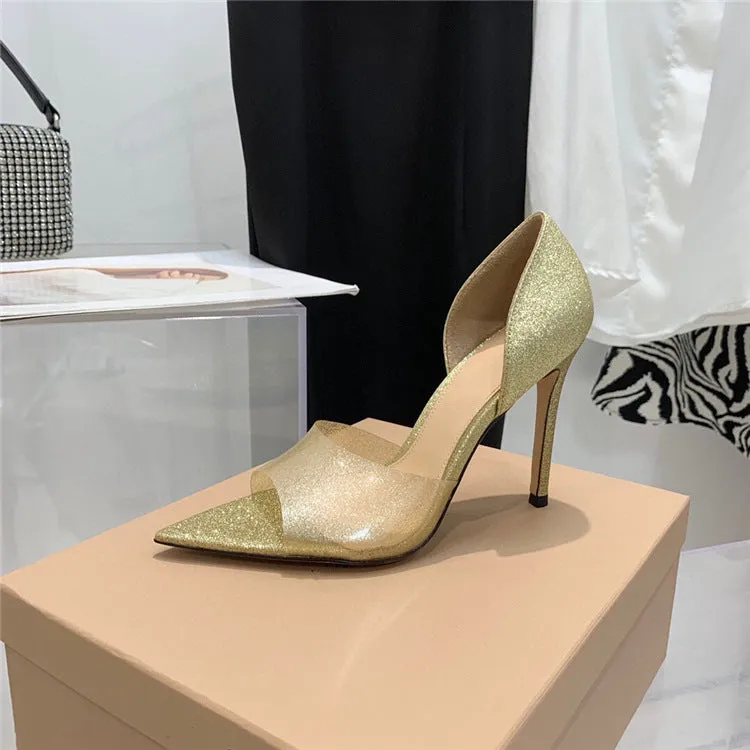 Pointed Peep Toe Sexy Fashion Stiletto Heel High Heels
