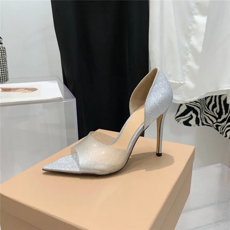 Pointed Peep Toe Sexy Fashion Stiletto Heel High Heels