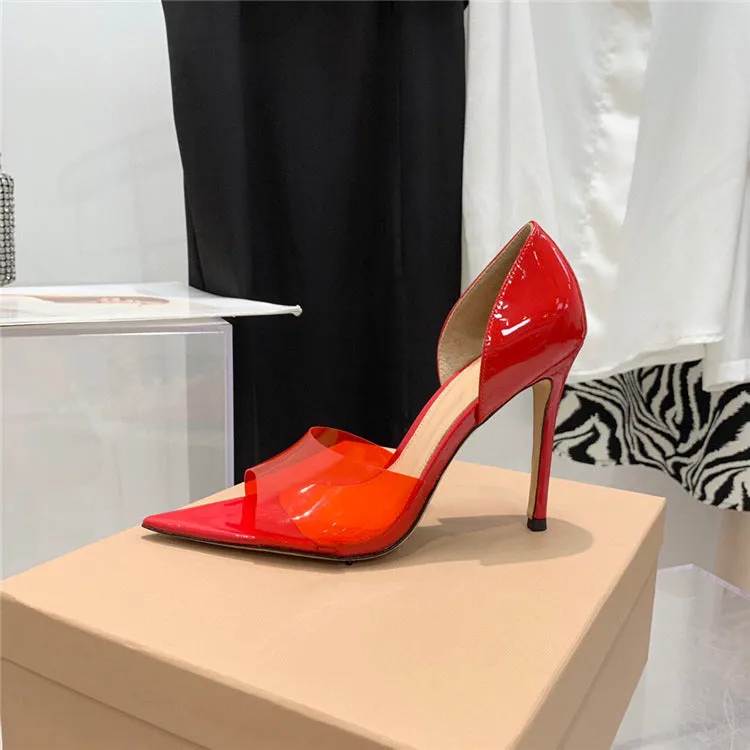 Pointed Peep Toe Sexy Fashion Stiletto Heel High Heels