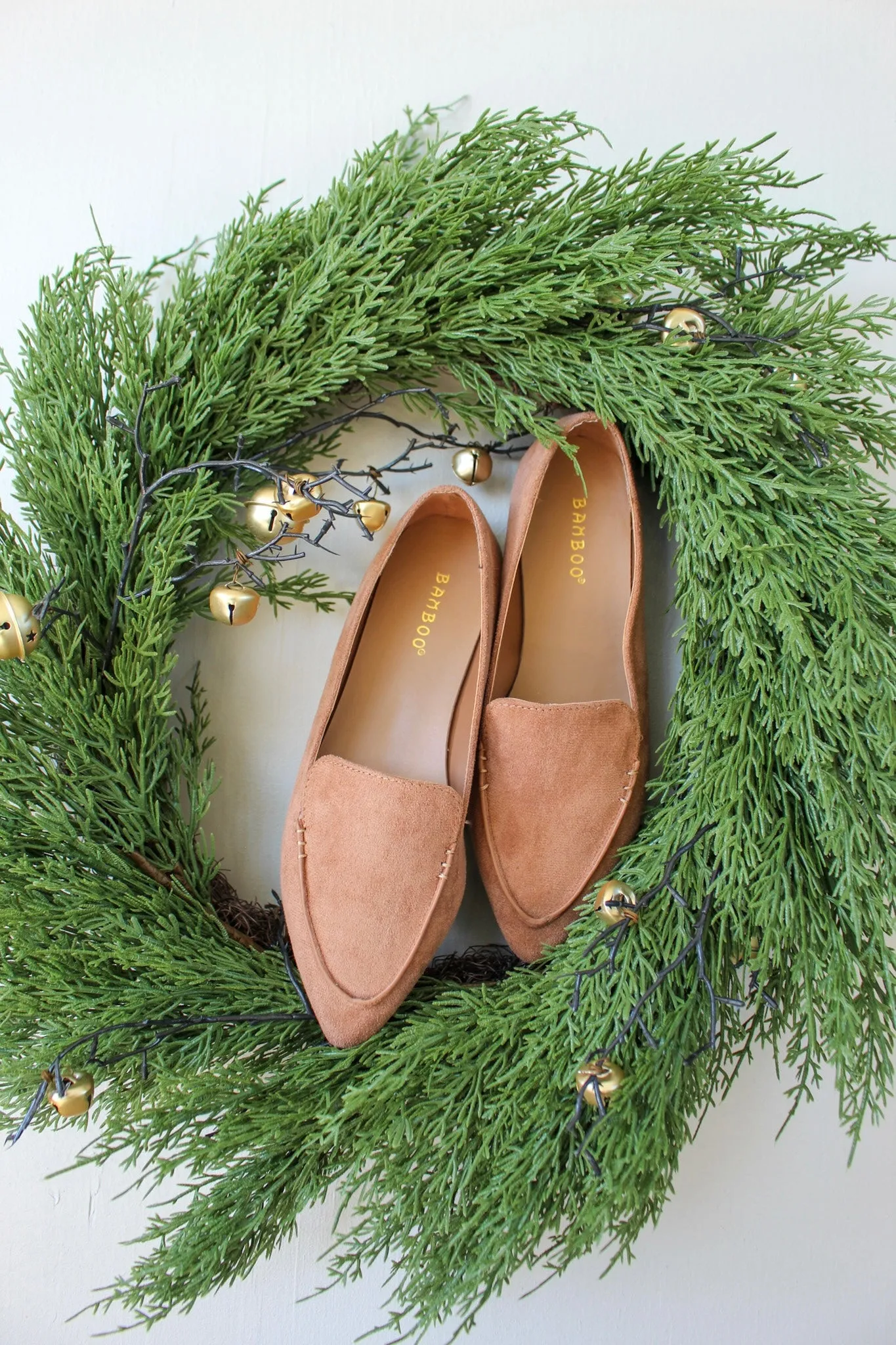 Polished Style Pointed Toe Flat • Camel