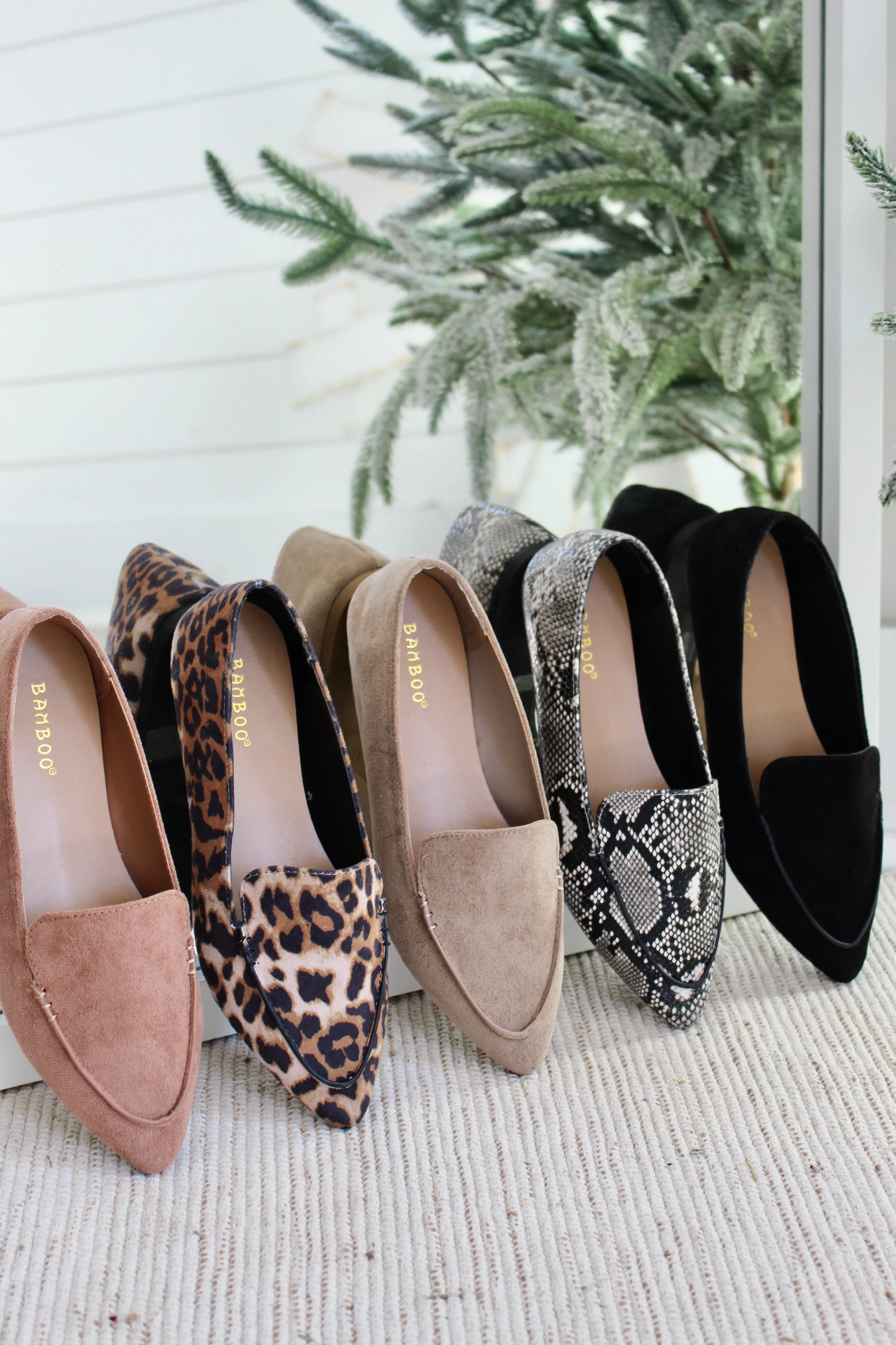 Polished Style Pointed Toe Flat • Camel