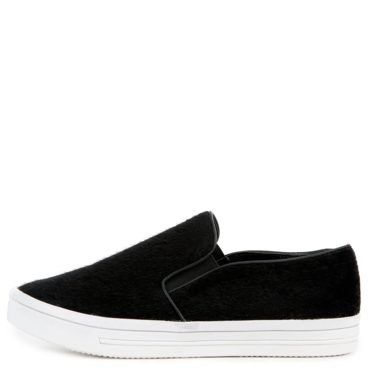 Pony Hair Black Slip On Black