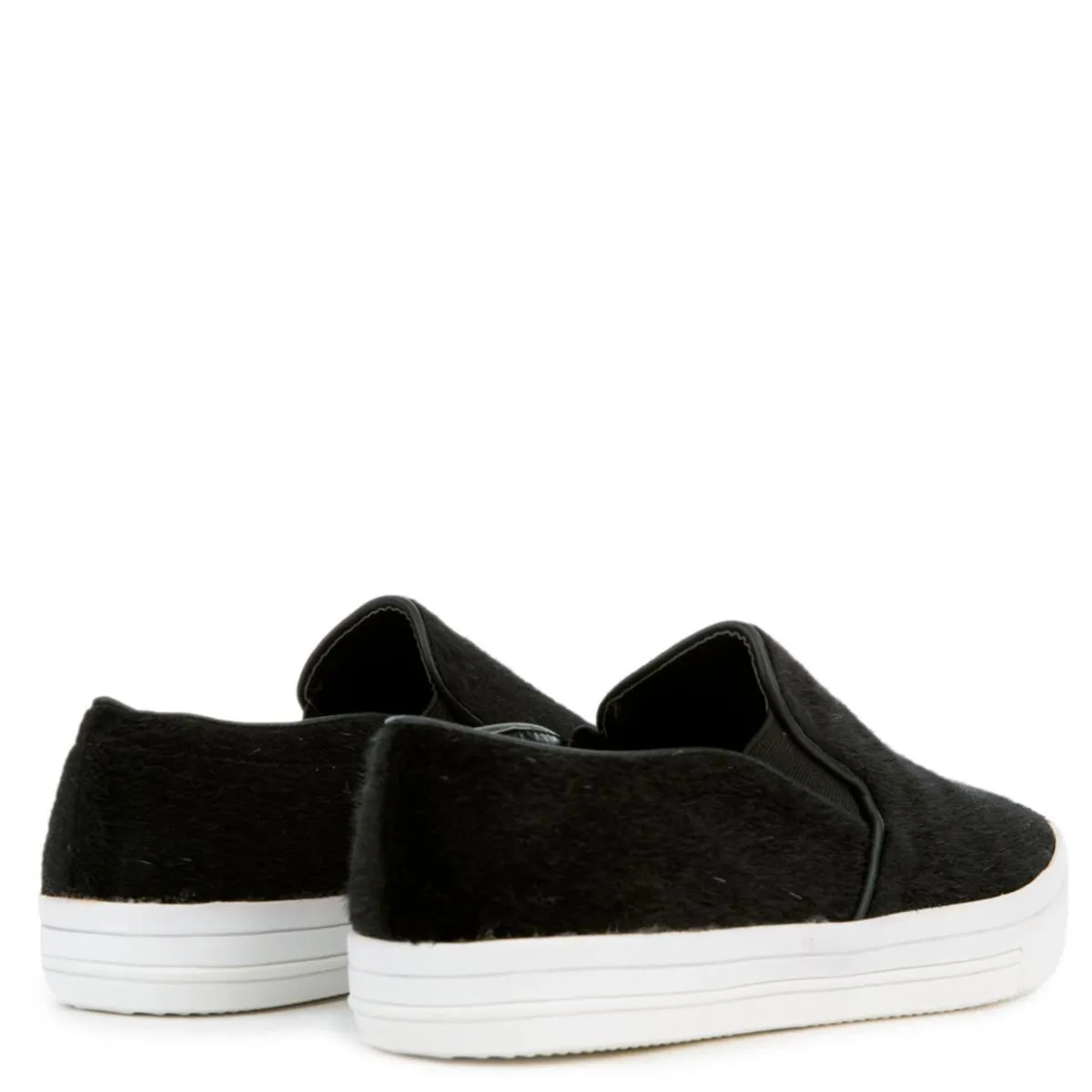 Pony Hair Black Slip On Black