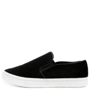 Pony Hair Black Slip On Black