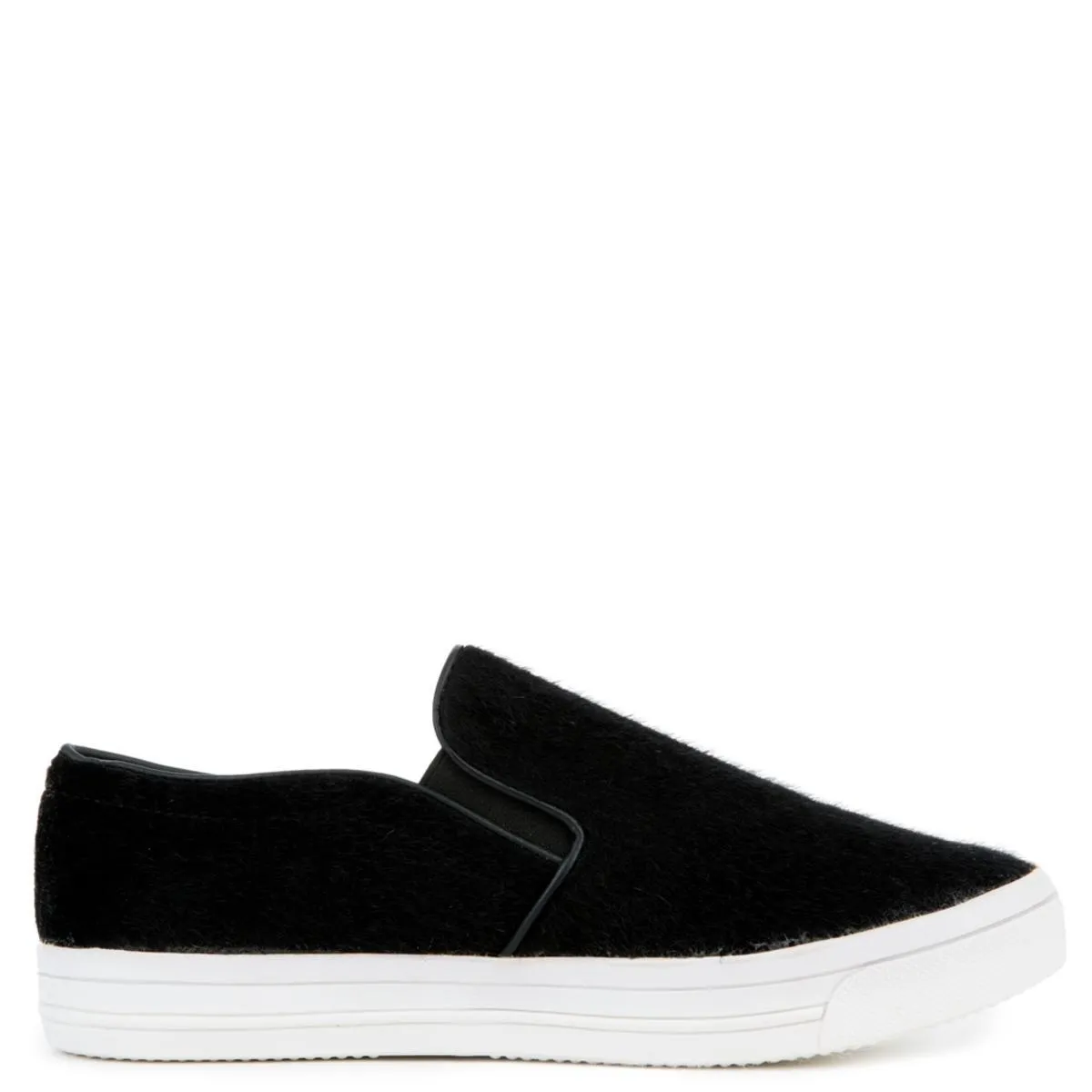 Pony Hair Black Slip On Black