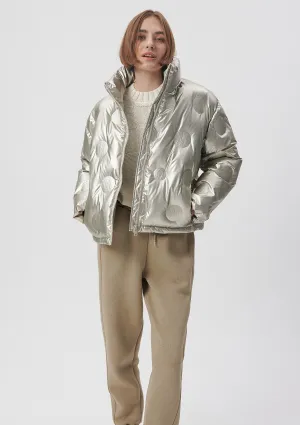 Premium Silver Puffer Jacket