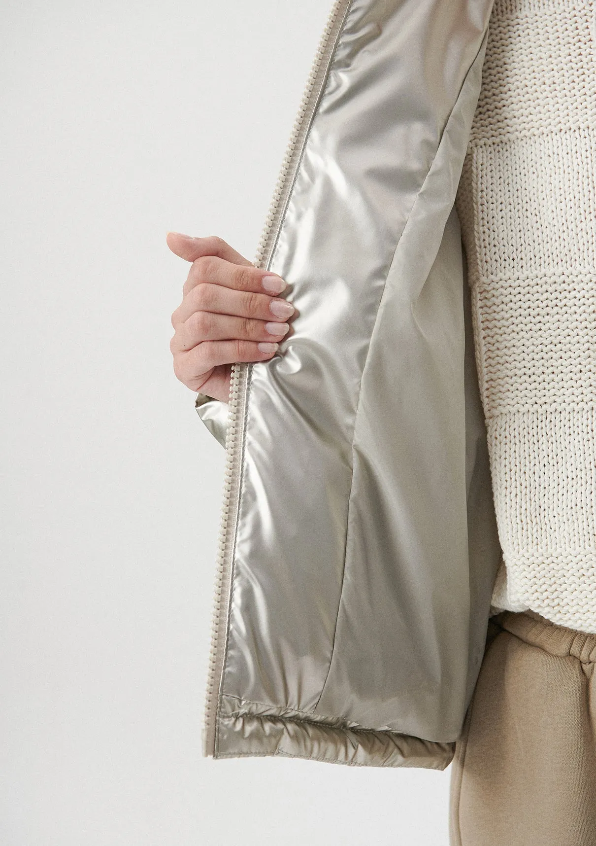 Premium Silver Puffer Jacket
