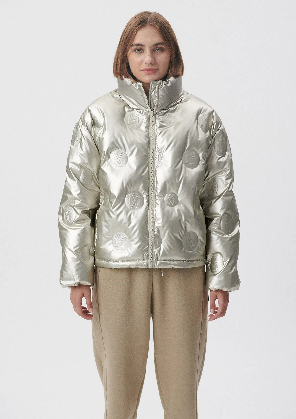 Premium Silver Puffer Jacket