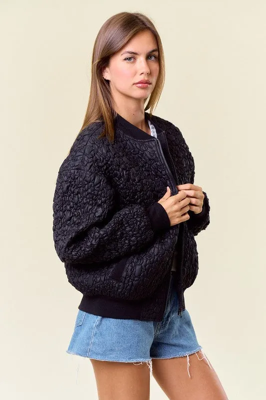 Rae Quilted Bomber Jacket