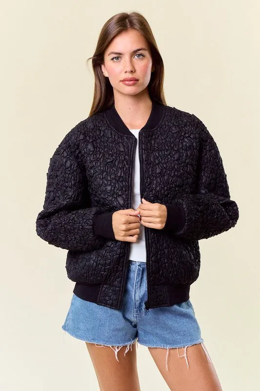 Rae Quilted Bomber Jacket