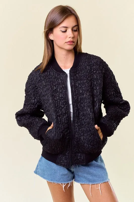 Rae Quilted Bomber Jacket