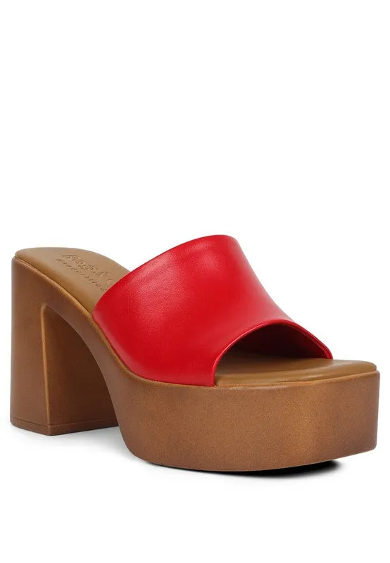 Rag & Co Scandal Slip-On Block Heel Sandals