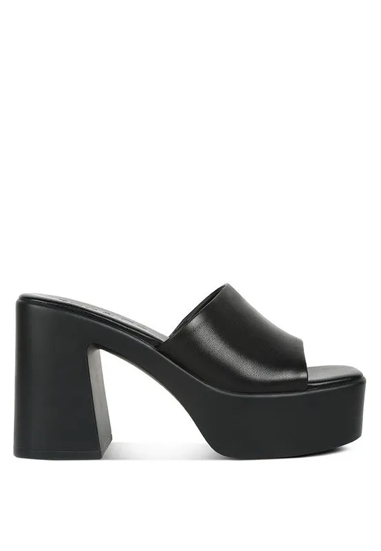 Rag & Co Scandal Slip-On Block Heel Sandals