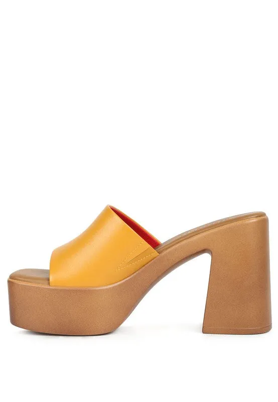 Rag & Co Scandal Slip-On Block Heel Sandals