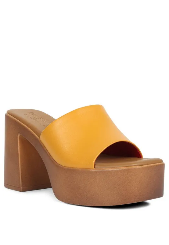 Rag & Co Scandal Slip-On Block Heel Sandals