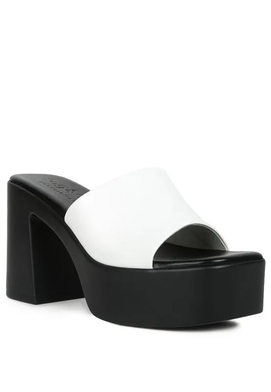 Rag & Co Scandal Slip-On Block Heel Sandals