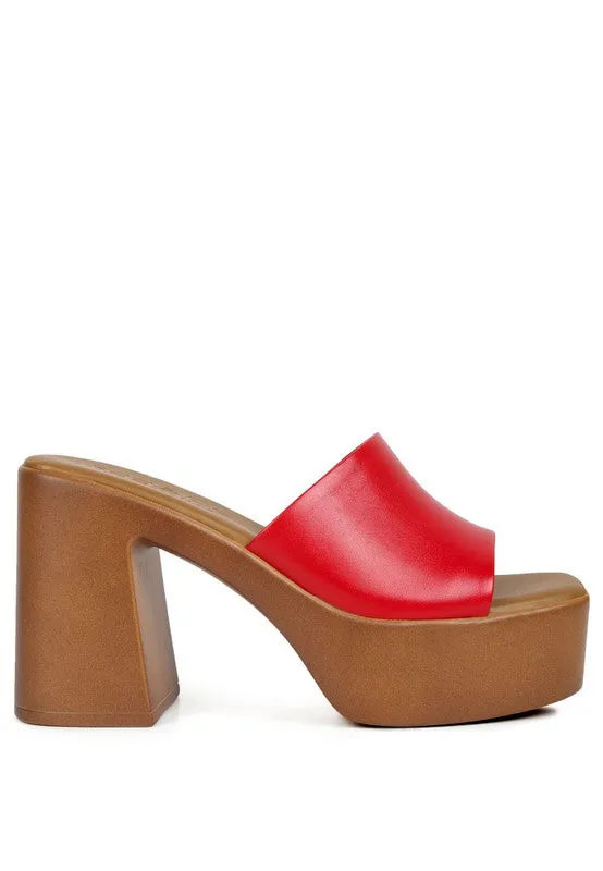 Rag & Co Scandal Slip-On Block Heel Sandals