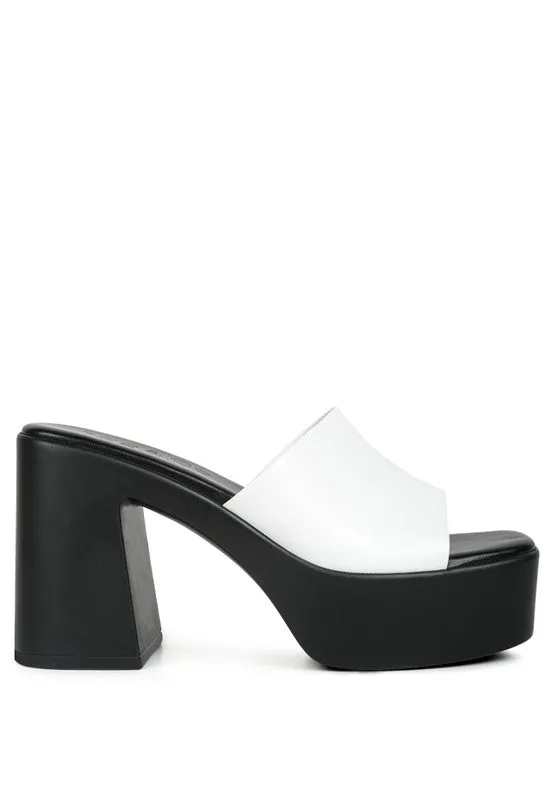 Rag & Co Scandal Slip-On Block Heel Sandals