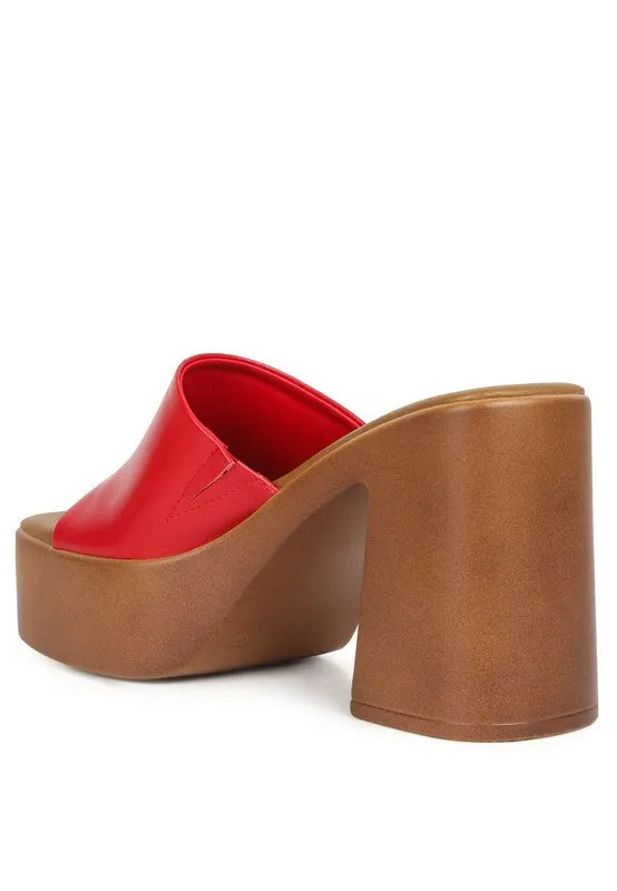 Rag & Co Scandal Slip-On Block Heel Sandals