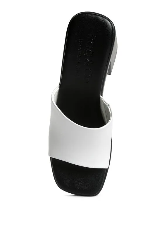 Rag & Co Scandal Slip-On Block Heel Sandals
