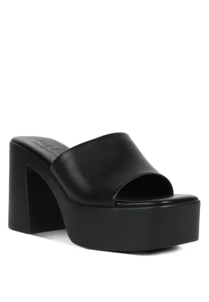 Rag & Co Scandal Slip-On Block Heel Sandals
