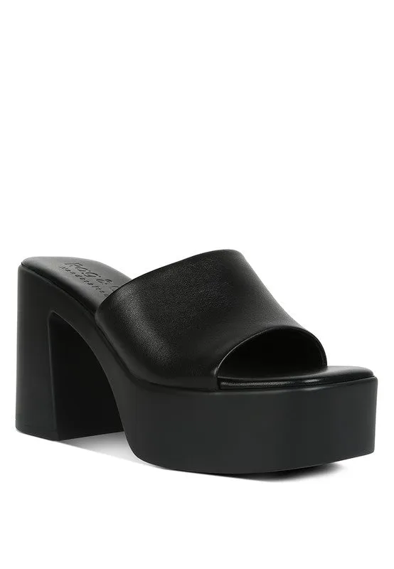 Rag & Co Scandal Slip-On Block Heel Sandals