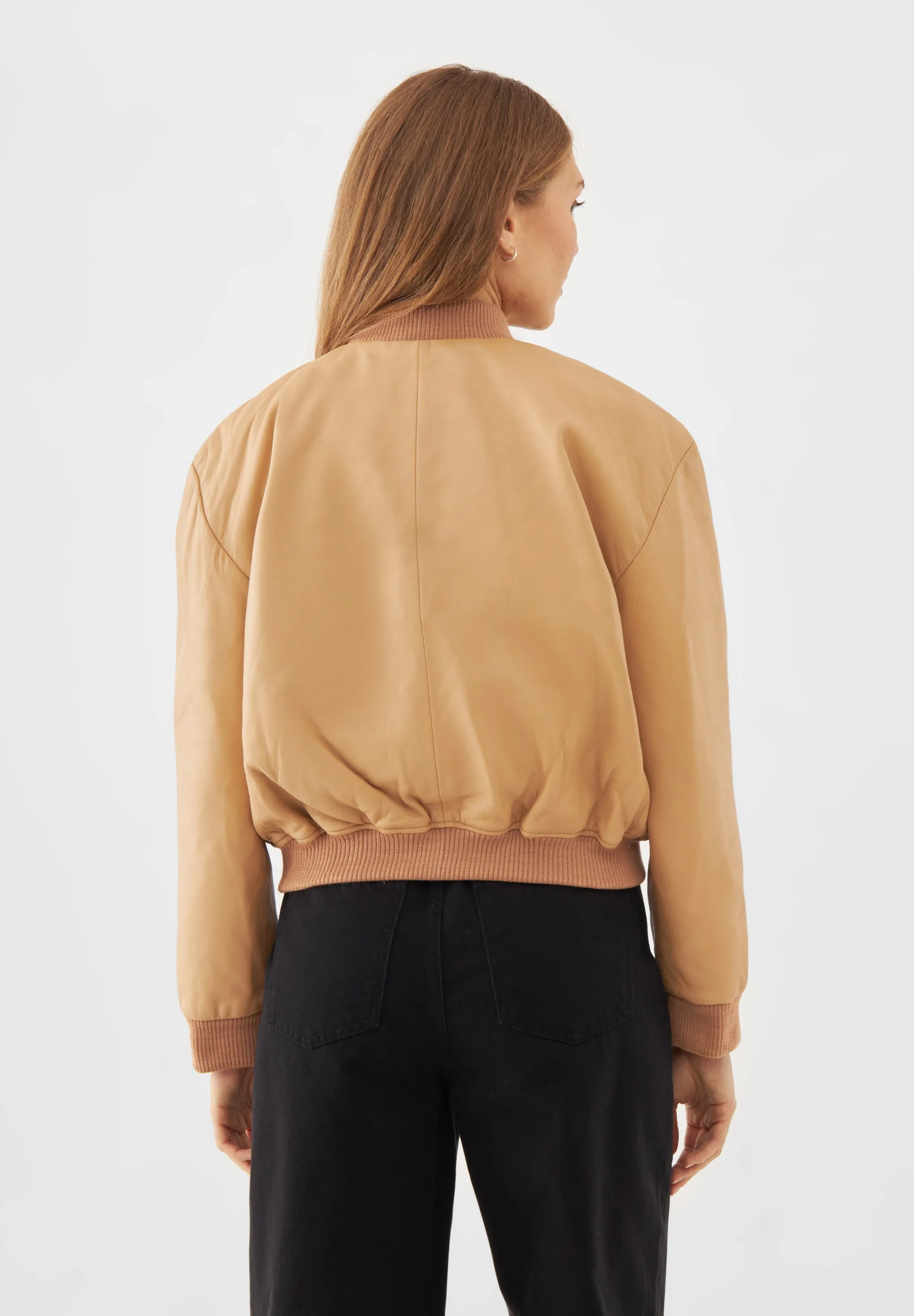 Real Leather Minimal Bomber