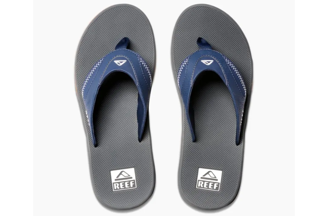 Reef Men's Fanning Bottle Opener Navy /Shadow Flip Flop Sandal