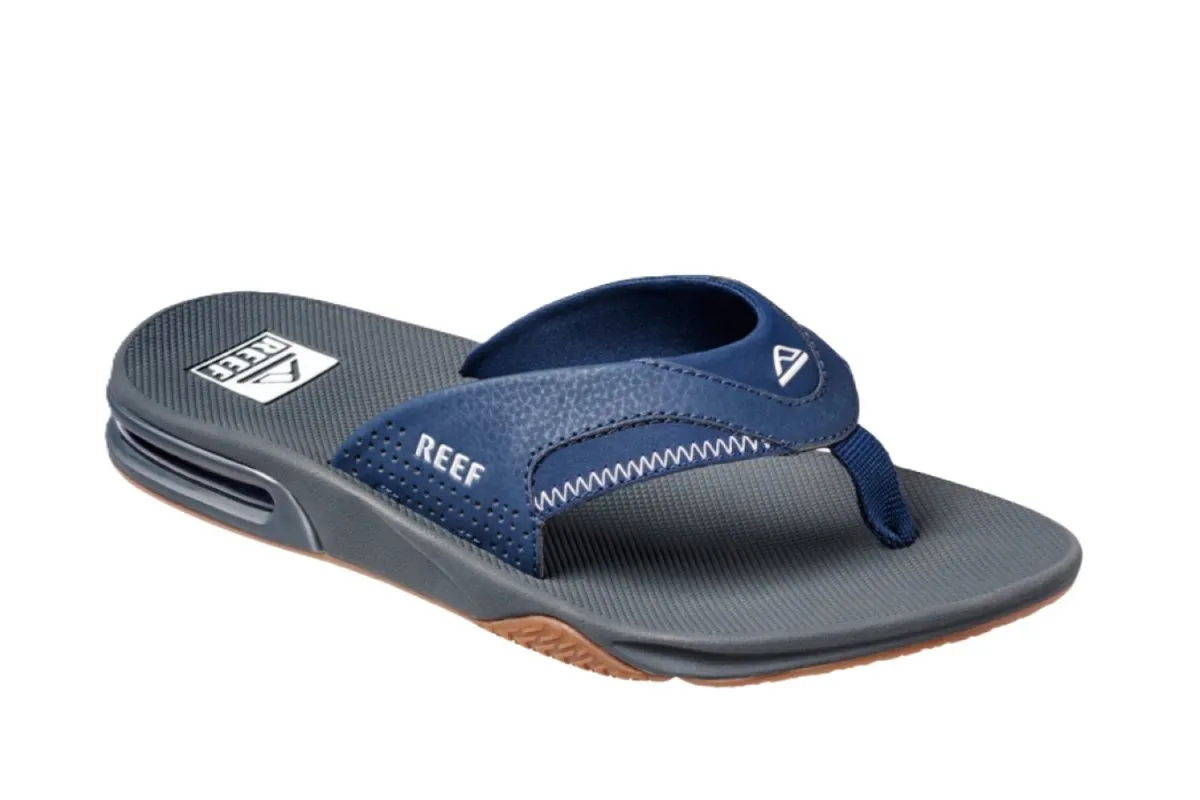Reef Men's Fanning Bottle Opener Navy /Shadow Flip Flop Sandal