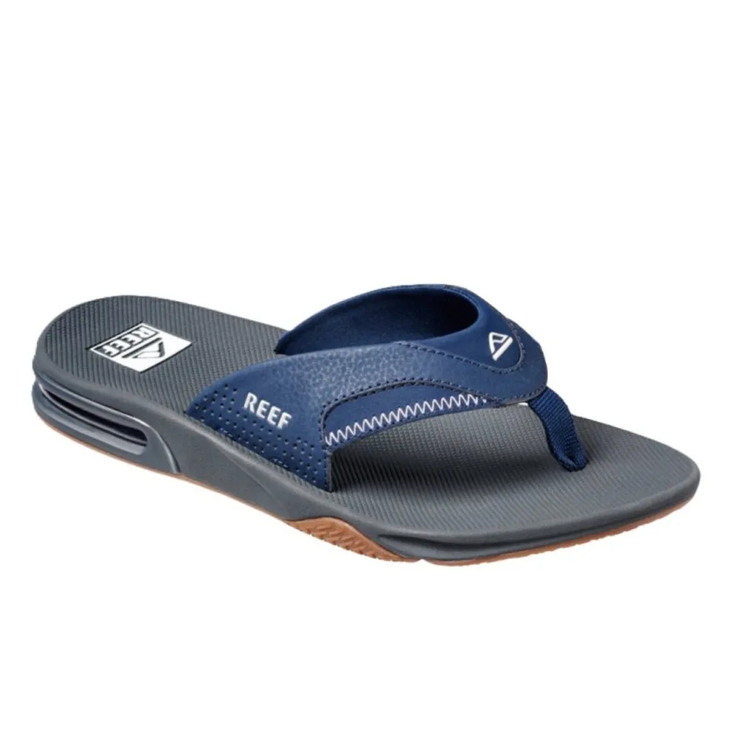 Reef Men's Fanning Bottle Opener Navy /Shadow Flip Flop Sandal