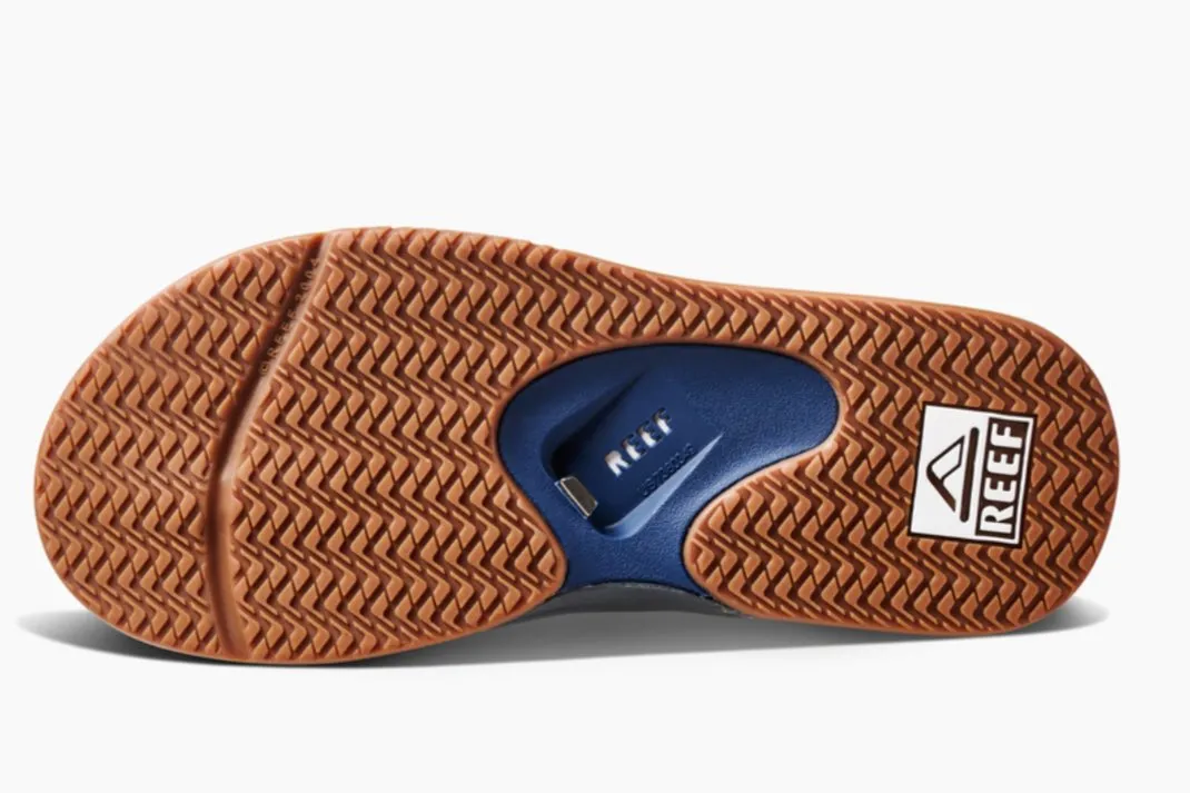 Reef Men's Fanning Bottle Opener Navy /Shadow Flip Flop Sandal