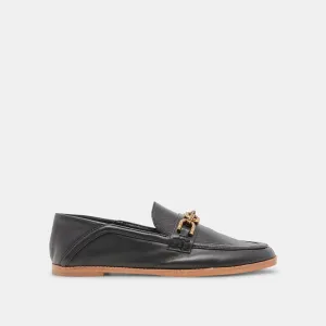 REIGN FLATS BLACK LEATHER - re:vita