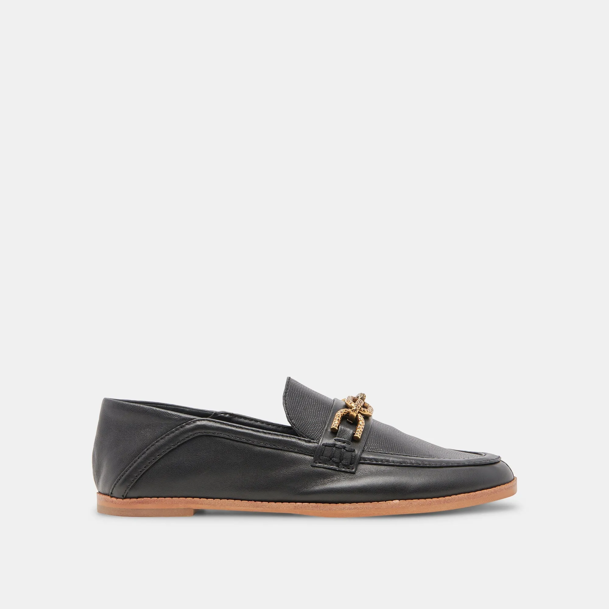 REIGN FLATS BLACK LEATHER - re:vita
