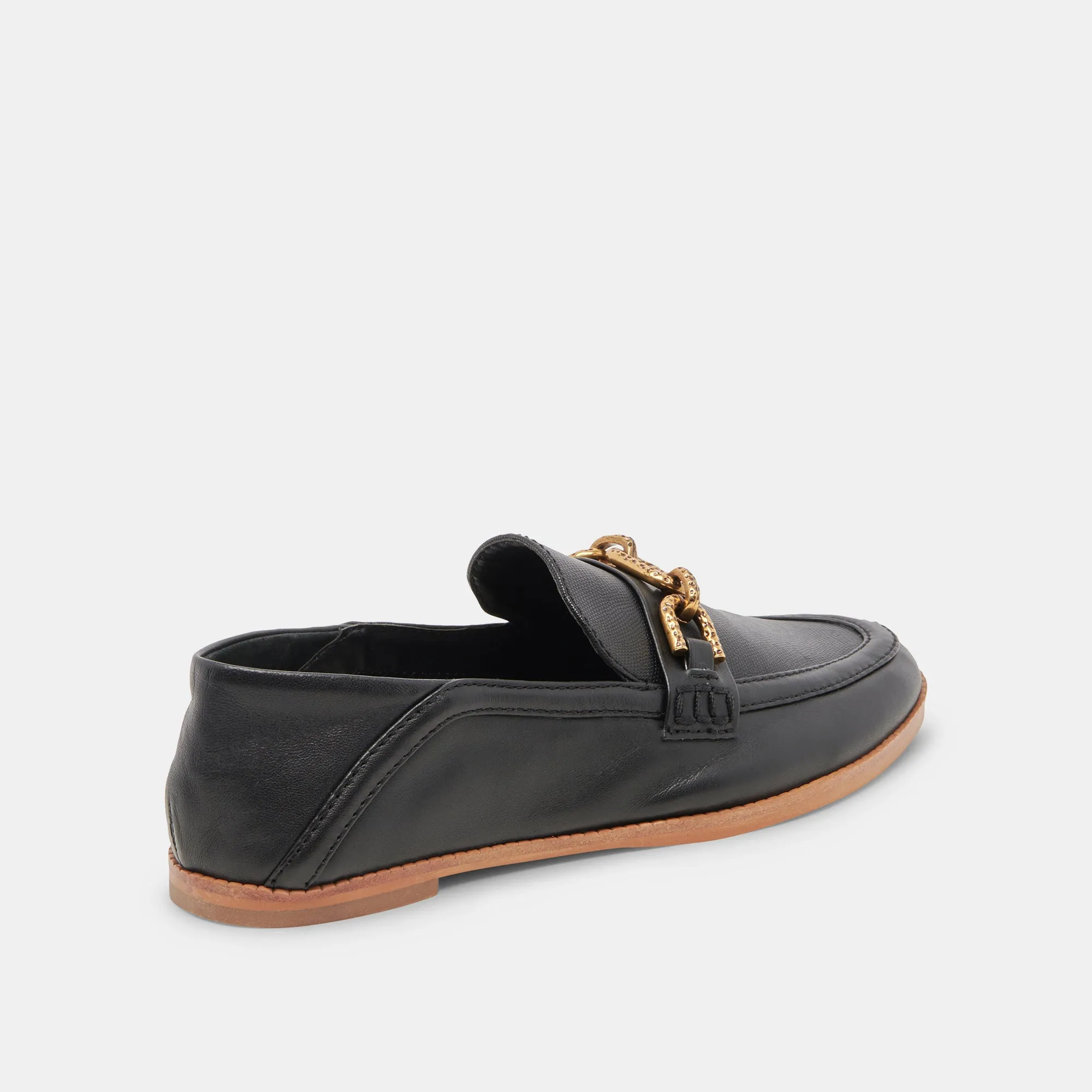 REIGN FLATS BLACK LEATHER - re:vita