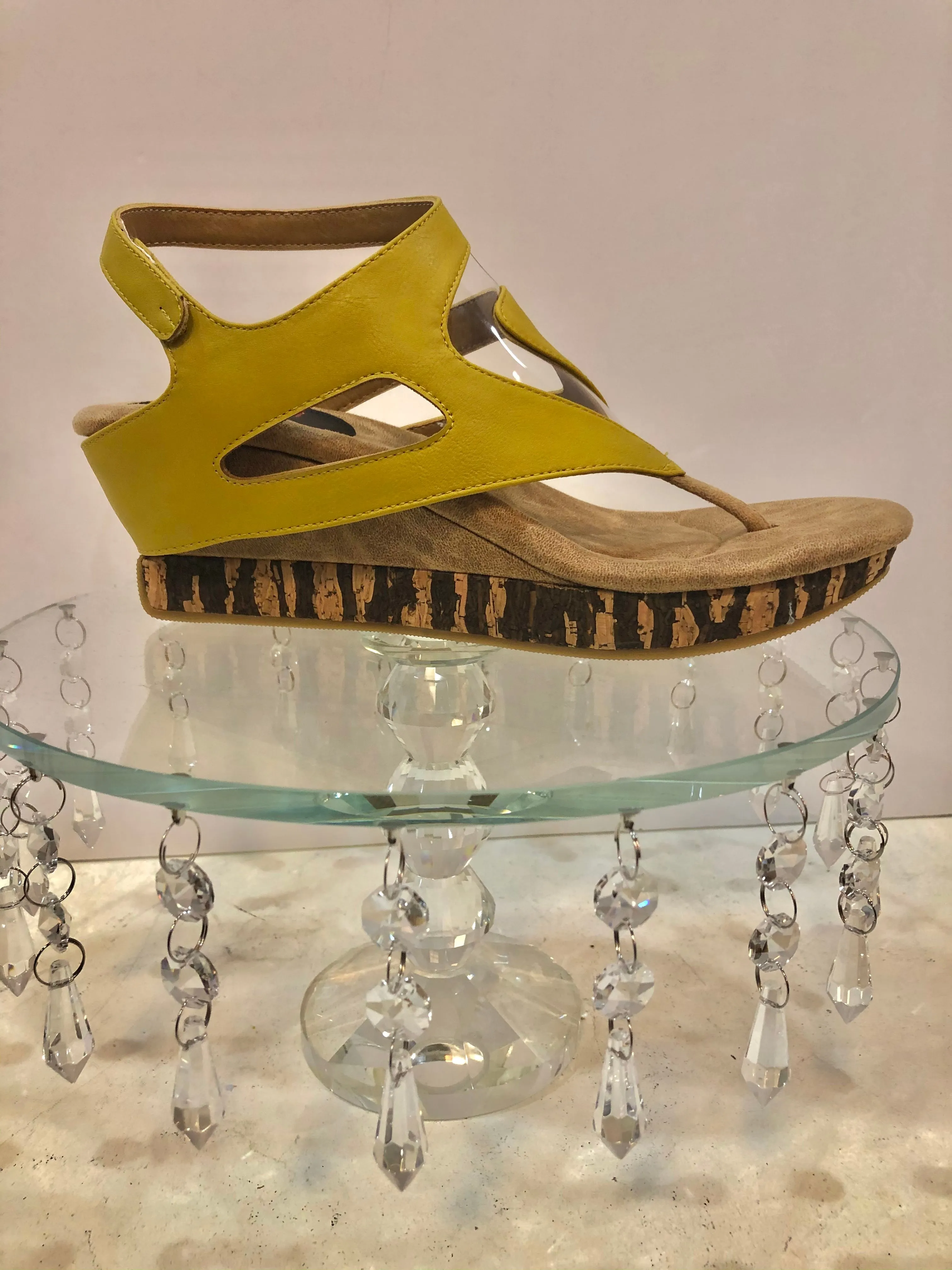 Reversible Sandal with Cork Heel