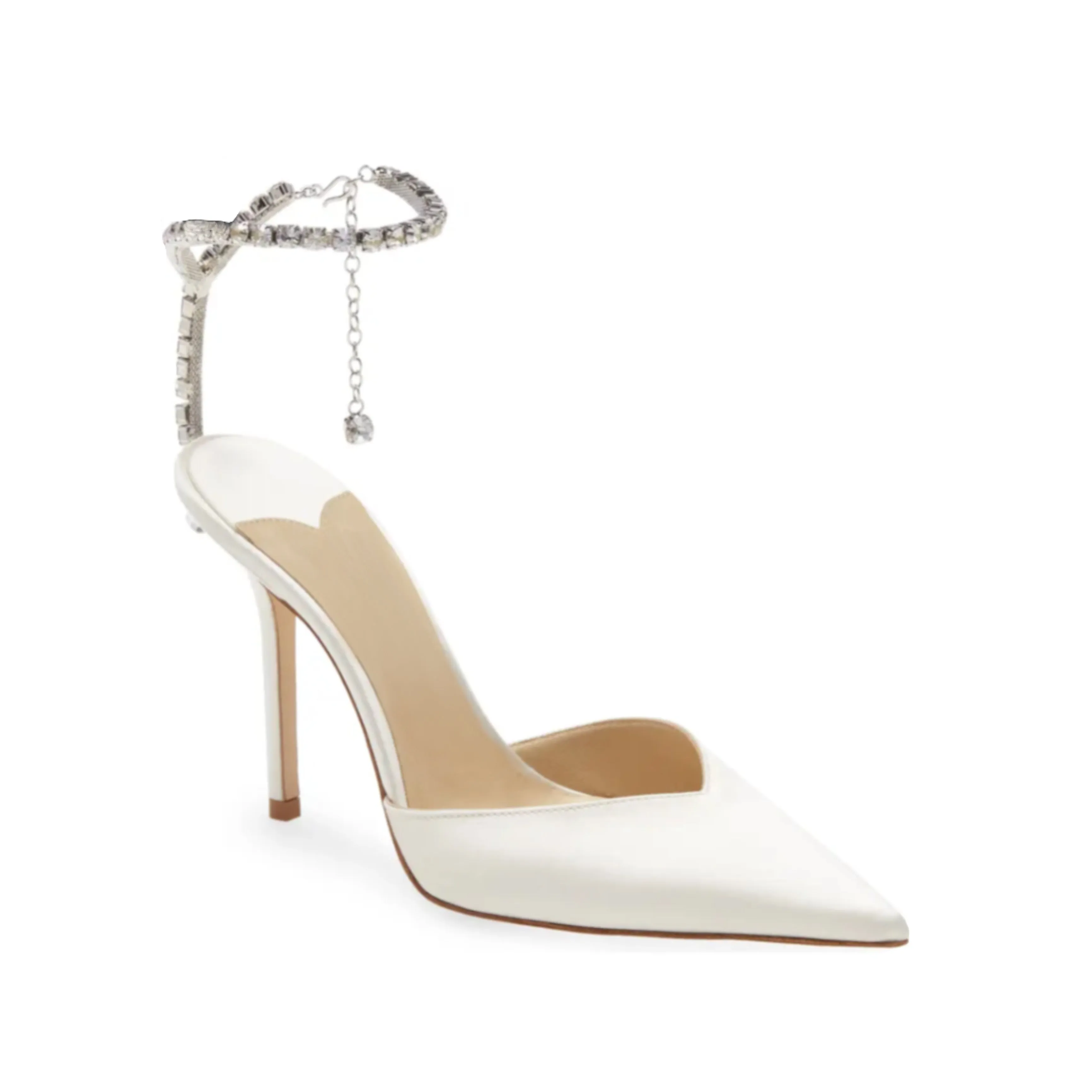 RHINESTONE ANKLE STRAP HEELS