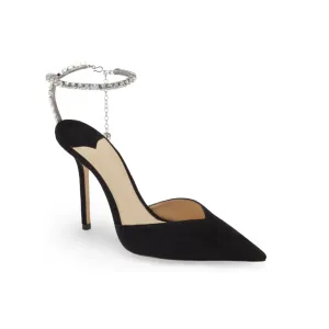 RHINESTONE ANKLE STRAP HEELS