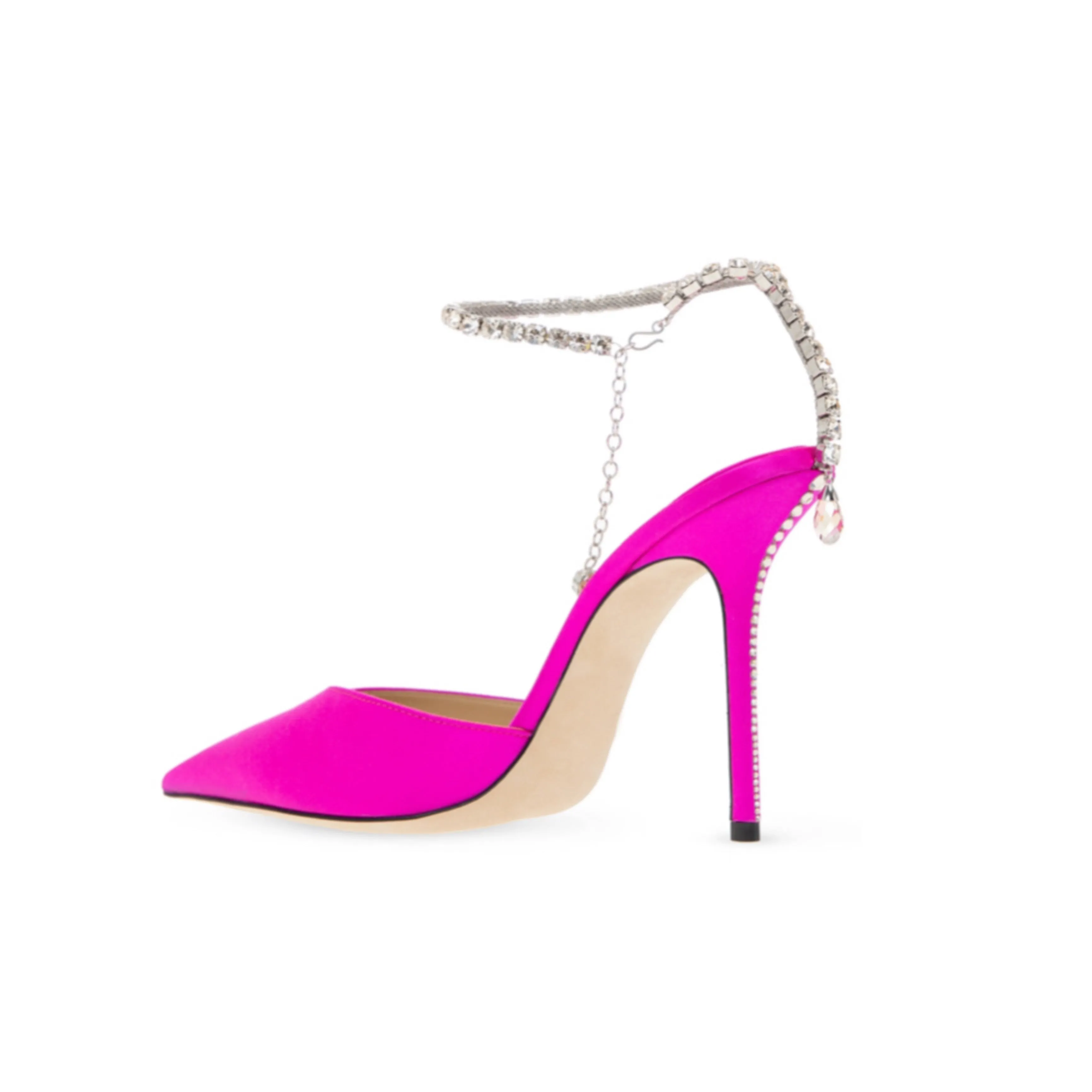 RHINESTONE ANKLE STRAP HEELS