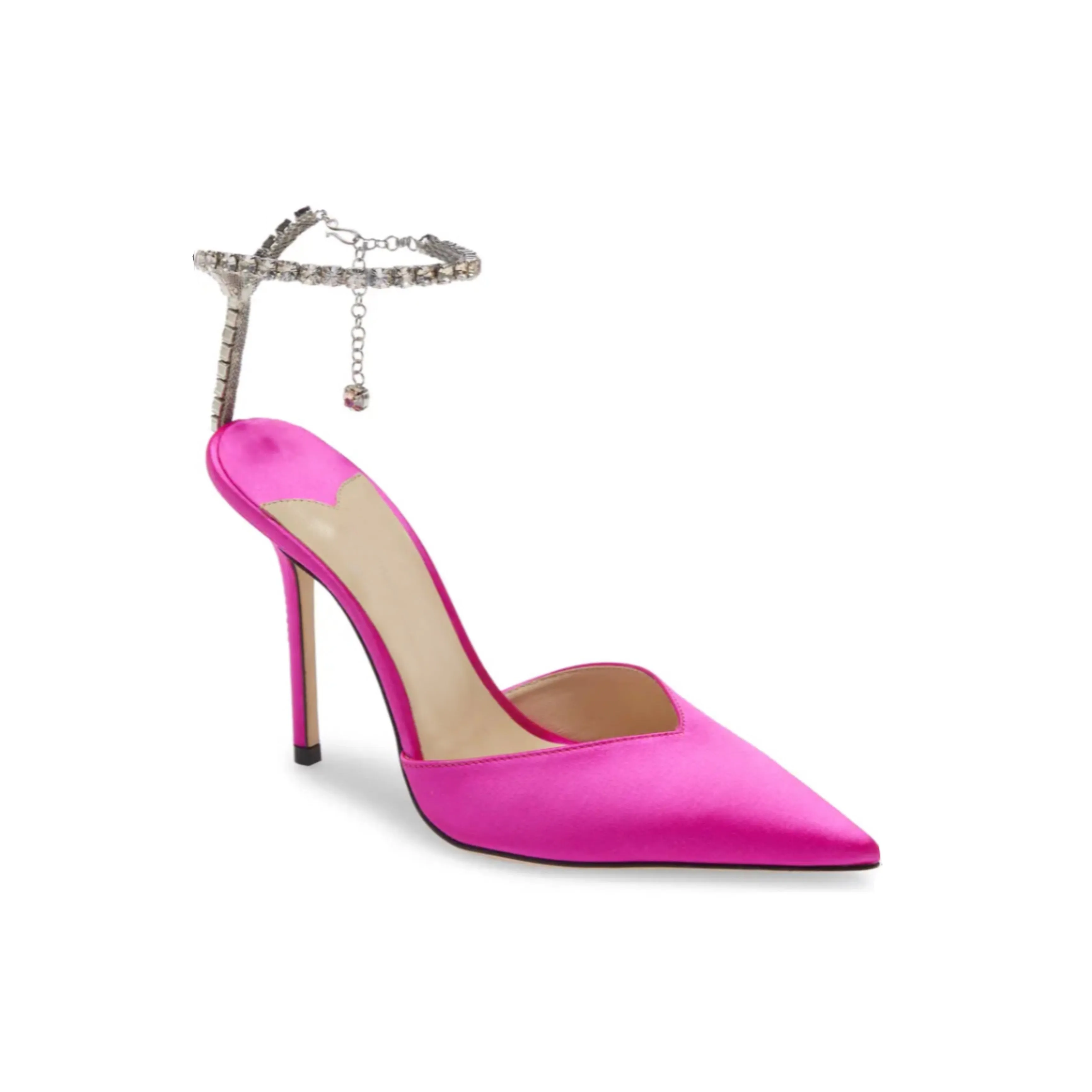 RHINESTONE ANKLE STRAP HEELS
