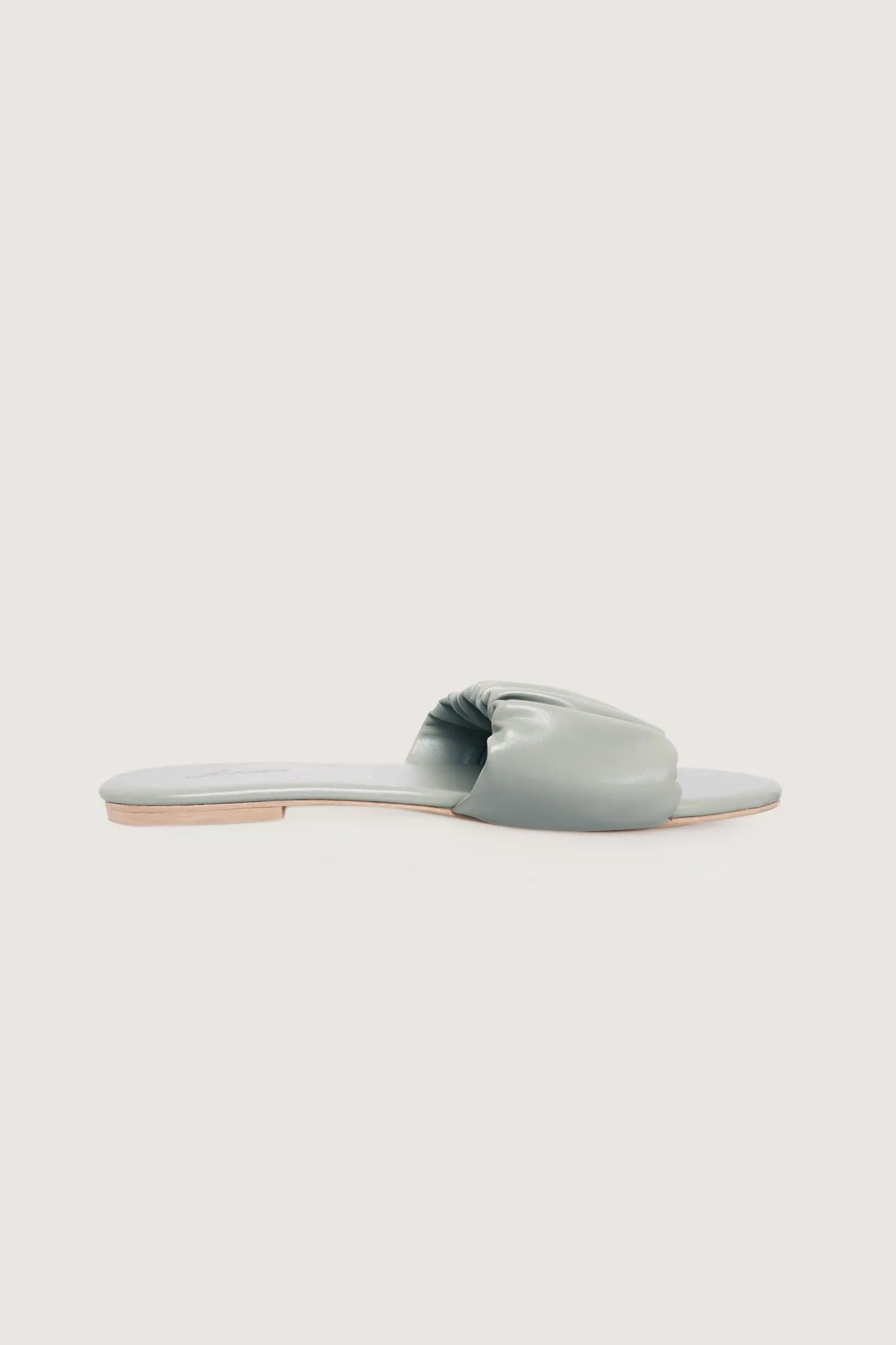 Ruched Band Slide Sandals