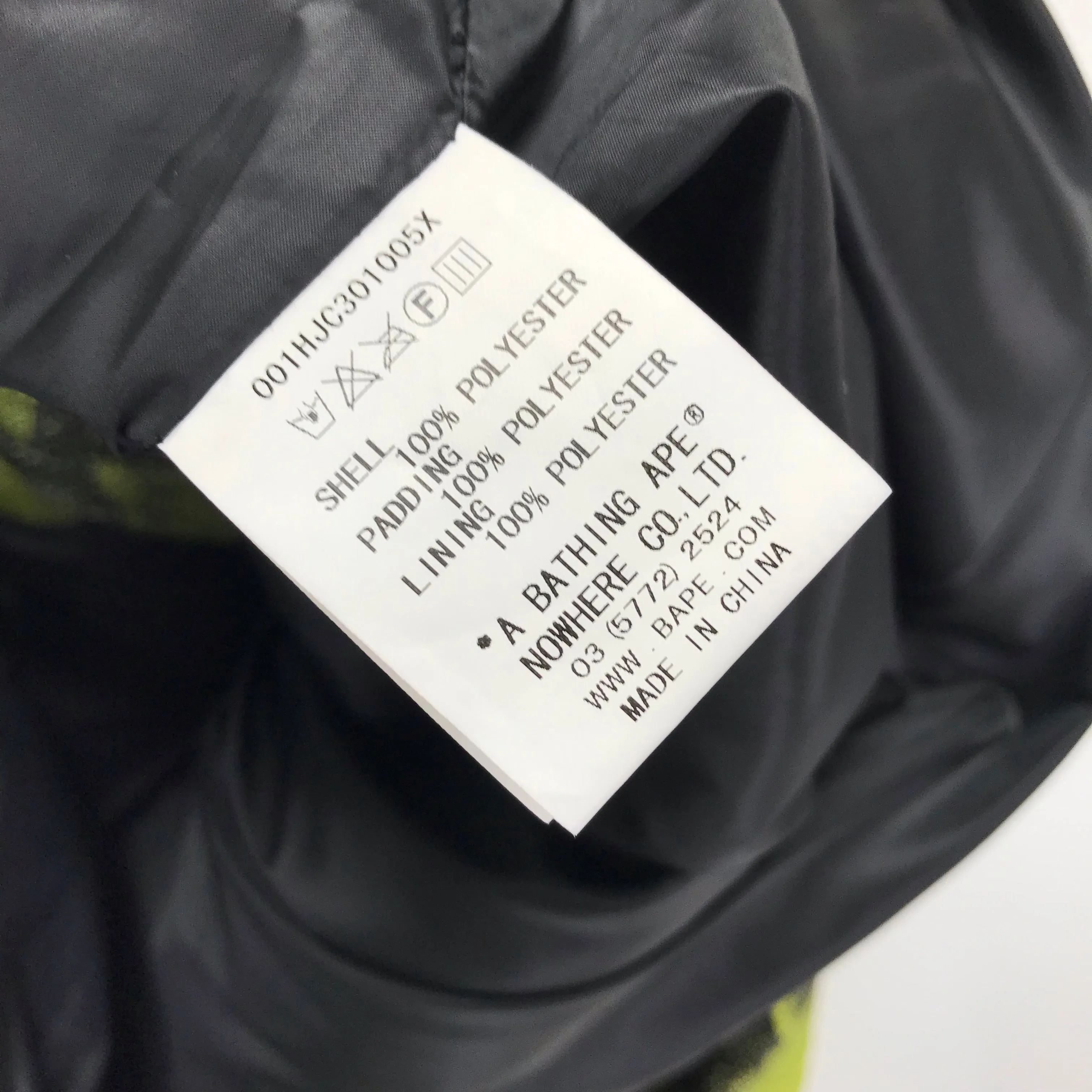 [S] A Bathing Ape Bape Noise Camo Puffer Jacket Black
