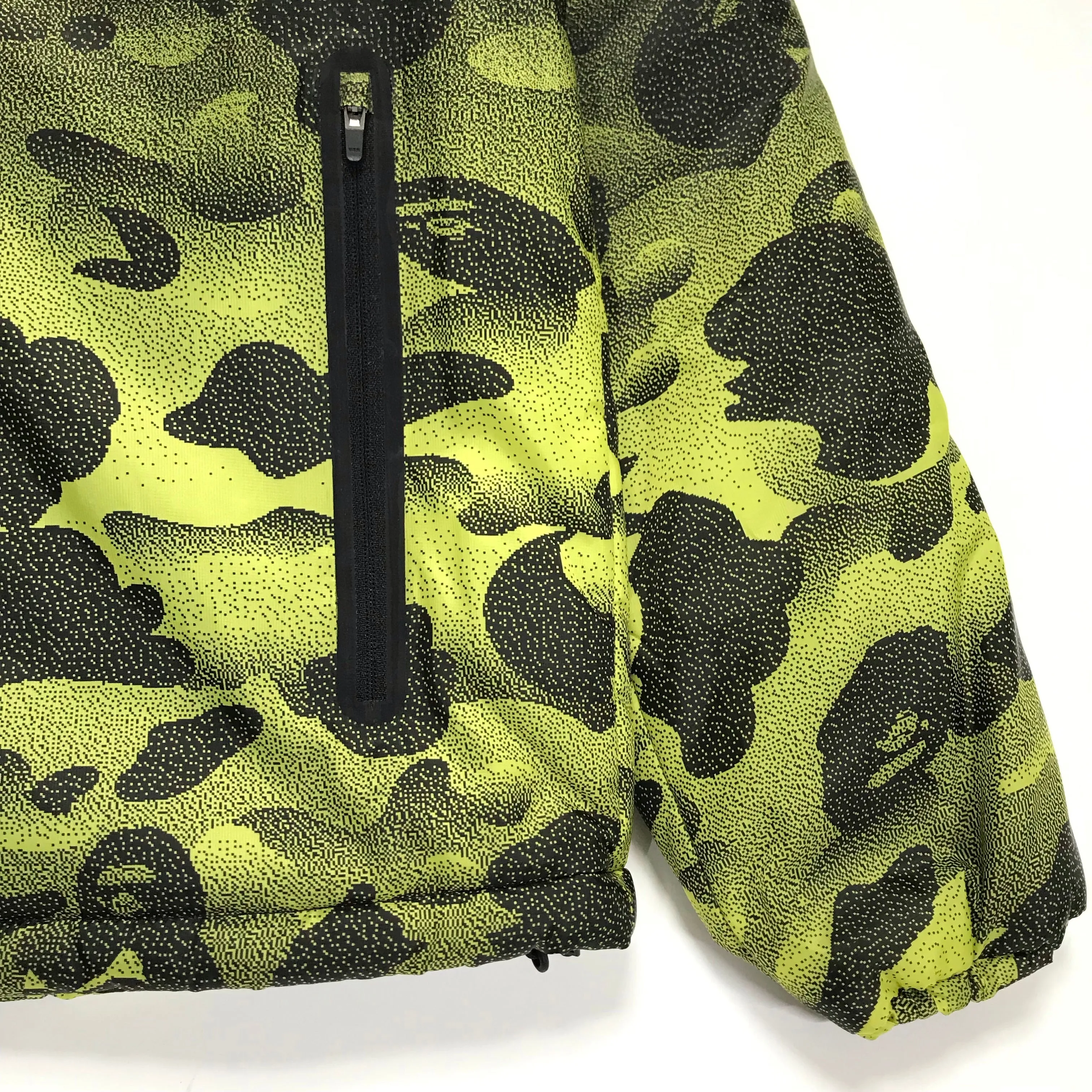 [S] A Bathing Ape Bape Noise Camo Puffer Jacket Black