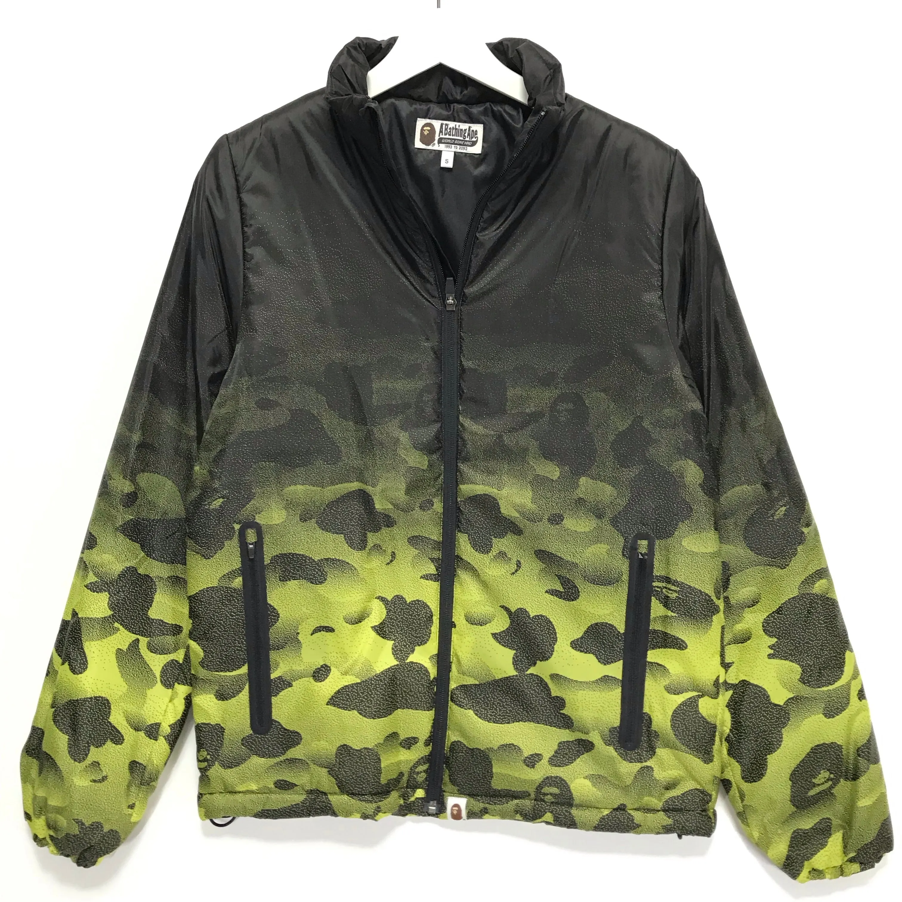 [S] A Bathing Ape Bape Noise Camo Puffer Jacket Black