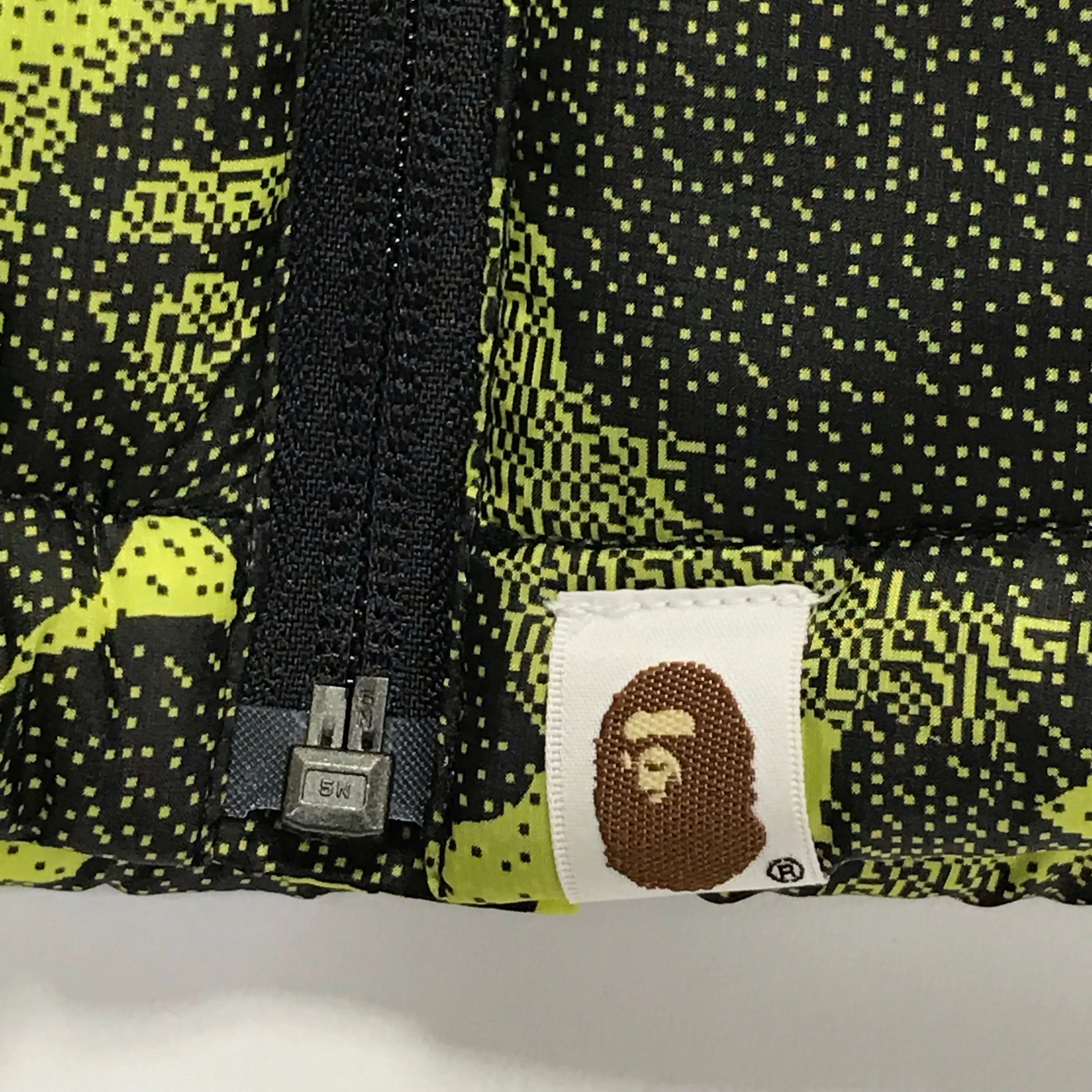 [S] A Bathing Ape Bape Noise Camo Puffer Jacket Black